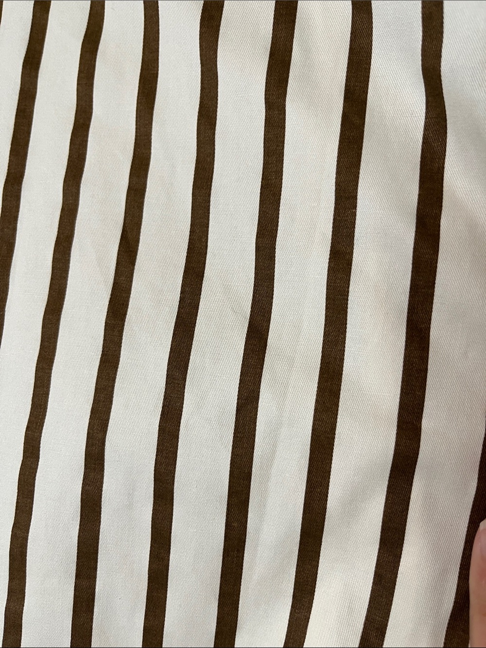 NWT Cottagecore Bow Tie Front Striped Flutter Sleeve Top - Brown & White - Picture 9 of 10